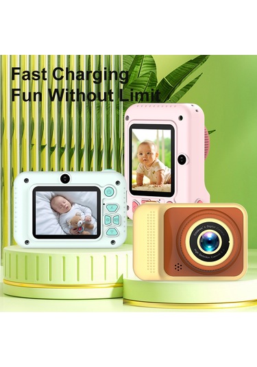 Vkemall Mavi Çocuklar İçin 1080p Dijital Fotoğraf Makinesi - 20mp Çift Kameralı, 2.0" Ips Ekran, 4x Zoom, Dahili Pil,  si