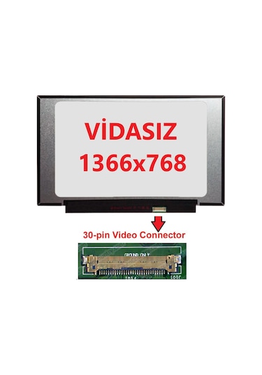 Nt140Whm-N34 Uyumlu Ekran Lcd Ekran 14 Slim 30 Pin Panel