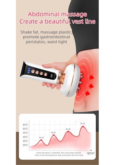 Carmine Elektriksel Kas Uyarıcı Isı Terapisi Tüm Vücut Masaj Aleti Beyaz