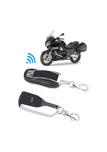 Motosiklet Alarmı, Motosiklet Hırsızlık Önleme Cihazı, Araç Hırsızlık Önleme Güvenlik Cihazı, Tek Anahtarla Çalıştırma, Motor Durdurma, Araç Arama, Çift Uzaktan Kumandalı Korna Alarmı