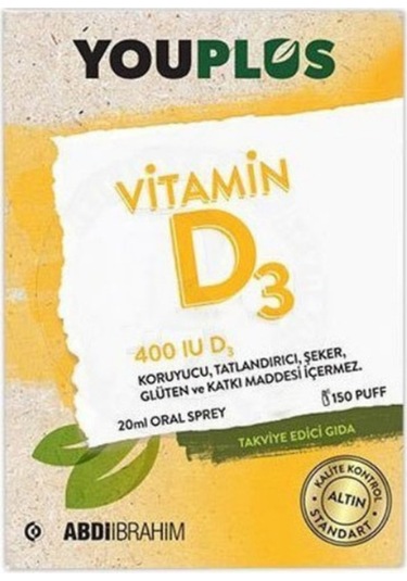 YOUPLUS Vitamin D3 400ıu Oral Sprey 20 Ml 8699514590224