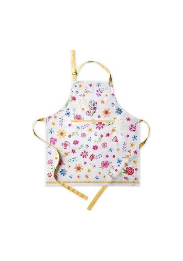 Fastbuy Kadınlar İçin Uzun Bağlı Ayarlanabilir Pamuklu Mutfak Önlüğü 19 Happy Florals Sweety Diğer