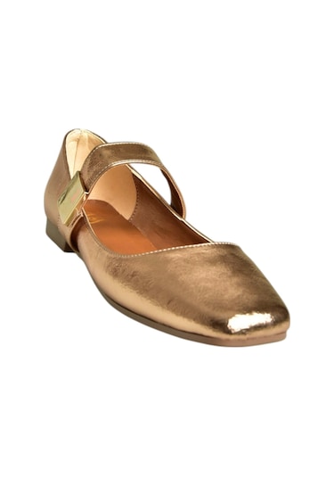 Fox Shoes U726454508 Bronz Rugan Kadın Babet Bronz-rugan