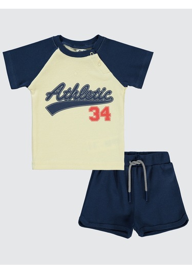 Civil Baby Erkek Bebek Şortlu Takım 6-18 Ay Lacivert Lacivert