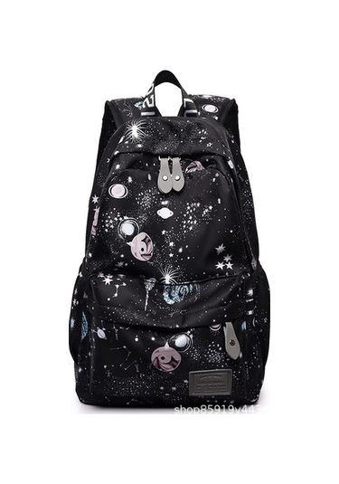 Cantoncraft Moda Trendi Öğrenci Okul Çantası Sırt Çantası Oblwsd Beyaz - Siyah