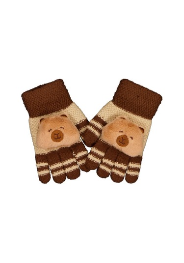 Kitti-Akal Tekstil Kitti Erkek Çocuk 4-8 Yaş Örme Eldiven - Standart Standart Standart
