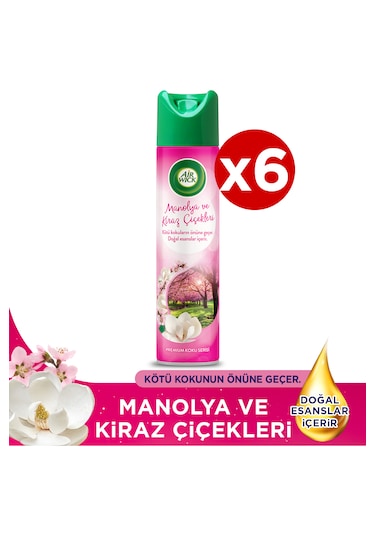 Air Wick Aerosol Manolya Ve Kiraz Çiçekleri 6 x 300 ML