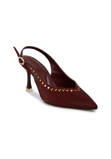 Deery Kadın Bordo Bantlı Topuklu Ayakkabı - K3117zbrdc01