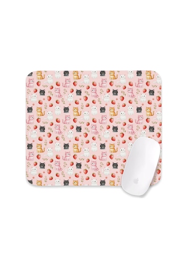 Durable Cat Desenli Mouse Pad 27x32cm, Kaymaz Rubber, Suya Dayanıklı-a51