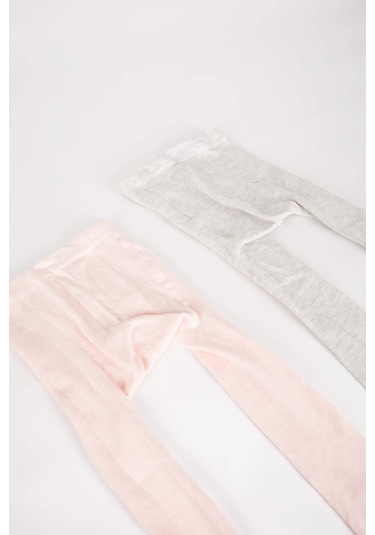 Defacto Kız Bebek Kaydırmaz Taban 2'li Pamuklu Külotlu Çorap A7588A5NSKR1 Çok Renkli Defacto Kız Bebek Kaydırmaz Taban 2'li Pamuklu Külotlu Çorap A7588A5NSKR1 Çok Renkli