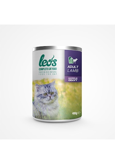 Leos Kuzu Parça Etli Soslu Konserve Yetişkin Kedi Maması 400 G