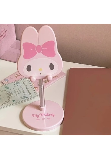 Fochsia Pembe Sevimli Ayarlanabilir Telefon Tutucu Esnek Masaüstü Aksesuarı Pembe