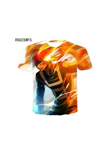 Snapbuy Benim Kahraman Akademi Boku Hiçbir Kahraman 3d Baskılı T-shirt - Erkek Kadın Çocuk Anime Streetweargreen Green