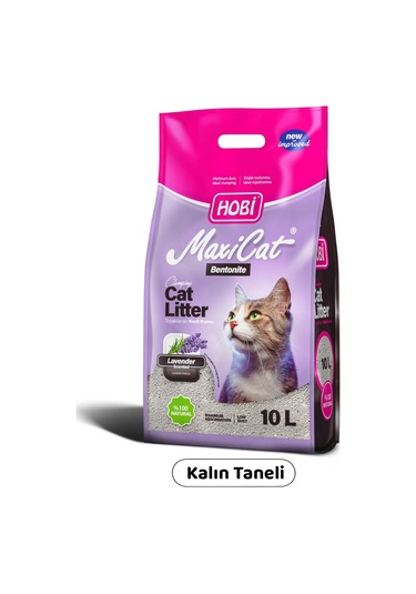 Hobi Maxicat Lavantalı Kalın Taneli Bentonit Kedi Kumu 10 L