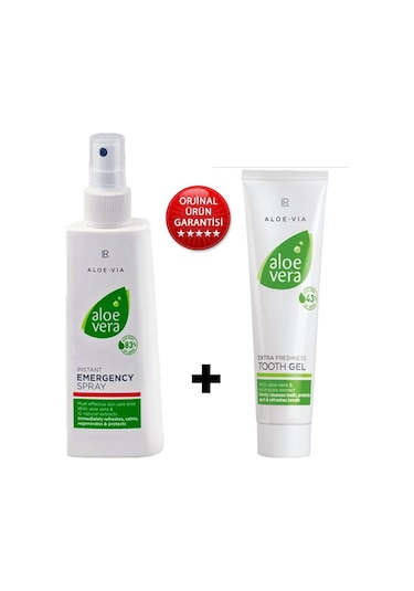 Lr Aloe Vera Acil Yardım Spreyi 150 ML + Aloe Vera Diş Macunu