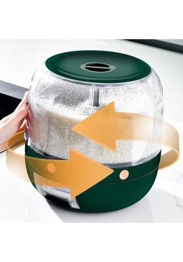 Pazly Yüksek Kapasiteli Beyaz Bölme Kavanoz - Dönen Ev Gereçleri Depolama Kutusu Beyaz