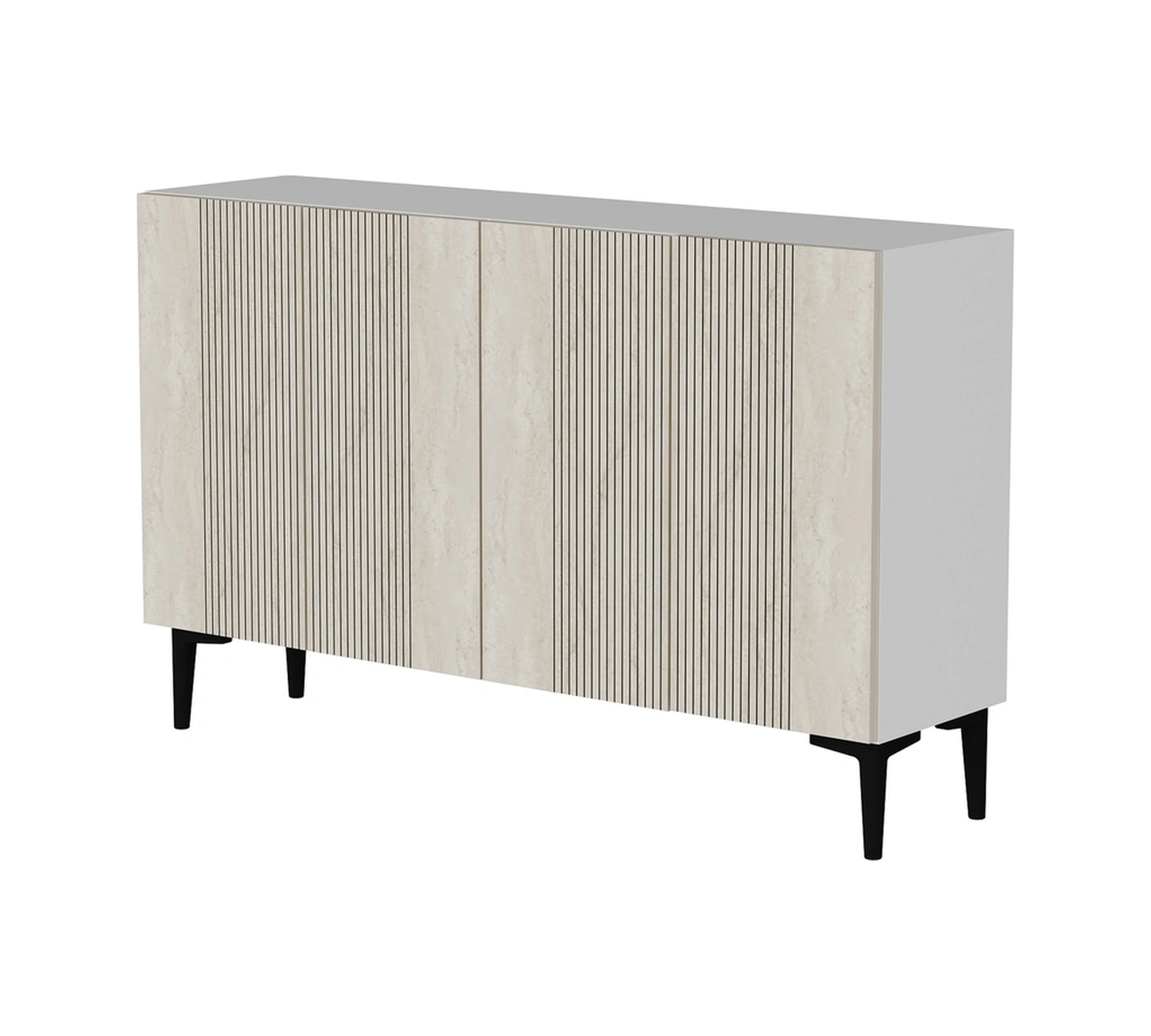 Ka1203bt Corsa120 Konsol, Kahve Köşesi, Tv Sehpası Beyaz-traverten Kapak 120cm Beyaz