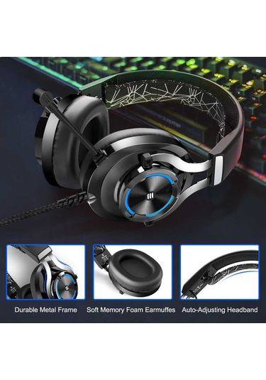 Eksa E3000 3.5 Mm Kulak Üstü Kablolu Oyuncu Kulaklık