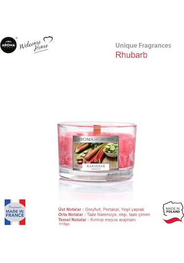 Aroma Unique Fragrances Kokulu Mum Rhubarb 115 G