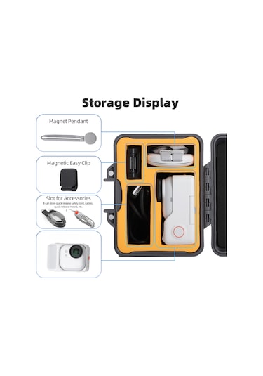 Xindoker Insta360 Go Ultra İçin Aqx-23 Suluğa Dayanıklı Mini Depolama Kutusu - Aksesuarları Sağlam Olarak Saklama Kutusu