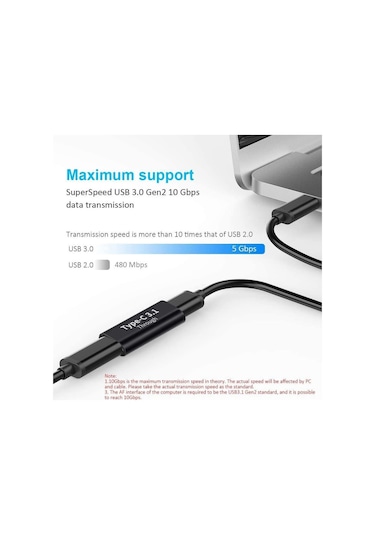 Type C Usb 3.1 Dişi Dişi Çevirici Dönüştürücü Adaptör