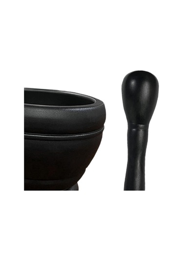 Homyl Havan Ve Tokmak Seti Çok İşlevli Mutfak Ezici Chutney Siyah