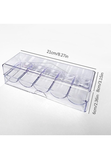 Poker Cips Kutusu Akrilik Ince Cips Şeffaf Kutu Casino Kumar Cips Saklama Kutusu Kapaklı Para Koleksiyonu Tutucu Kutuları