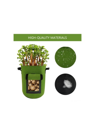 Neevoyu Küçük Siyah 4 Galon Nefesli Felt Bitki Yetiştirme Çanta, Pencere İle Hasat Kolay, Taşınabilir Bahçe Araçları