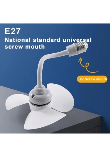 Vidalama Soketli Fan Kompakt Tavan Soğutucu Fan Vidalama Soğutma Fanı Sessiz Küçük Masaüstü Fan Yatak Odası Mutfak Çalışma Odası Için 7079 Renkli