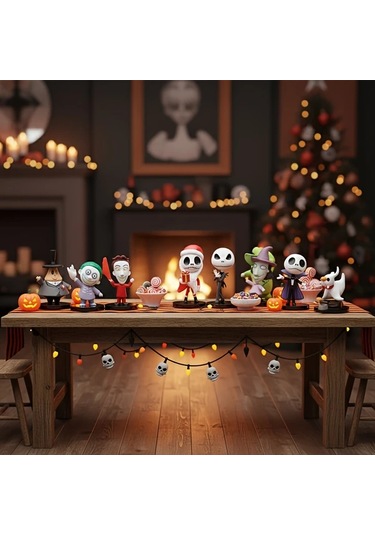 Hightower 10 Adet Nightmare Before Christmas Koleksiyon Figürleri Jack Skellington Sally Zero