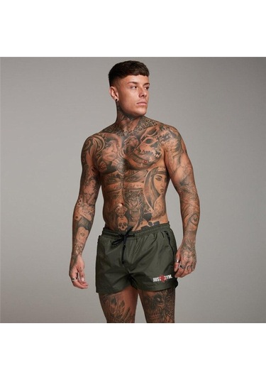 Yeşil Muscleguys Yaz Rahat Plaj Kısa Erkekler İçin Günlük Ince Erkek Şort Ter Koşu Fitness Şortu Moda Baskı Spor Salonu Vücut Geliştirme Kısa Pantolon Yeşil