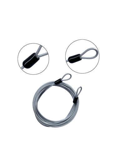 Tenfowee 30ft Uzunluk 3mm Çaplı Dış Mekan Seyahat Çelik Kordon Kilit - Pvc Kaplama Pas Ve Çizik Koruma, İki Halka Hafif Güvenlik Kilit Çok Renkli