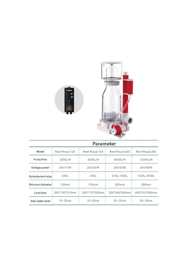 Zksj Reef Royal 280 Internal Protein Skimmer