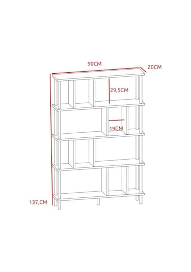 Yüksek Kalite 5 Raflı Kitaplık Ahşap Ayaklı Klasörlük Mutfak Rafı Çok Amaçlı Düzenleyici Raf Beyaz Siyah