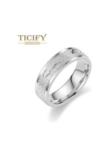 Gümüş Işık Lüks Tasarım Sensörü Titanyum Çelik Yüzük Oyma Heykel Mat Hiçbir Renk Niş Çift Yüzük Moda Takı 13 Gümüş