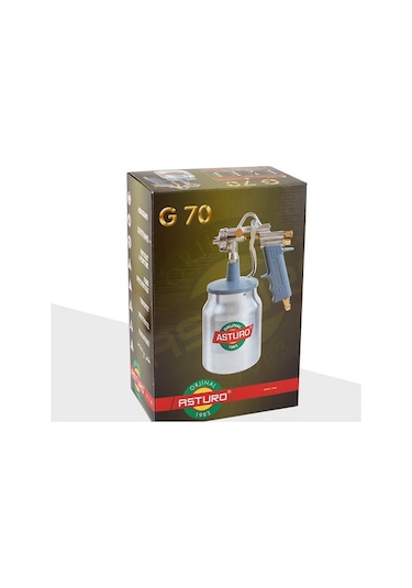 Asturo G70 Alttan Depolu Havalı Boya Tabancası Iğne Seçenekli 1.4 Mm.