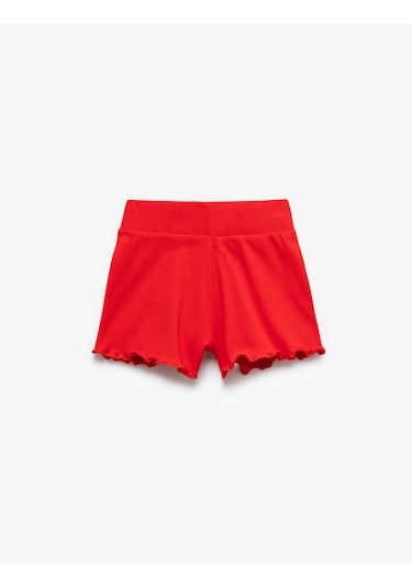 Koton Kaşkorse Pamuklu Fiyonklu Mini Şort Kırmızı 5skg40058ak Kırmızı