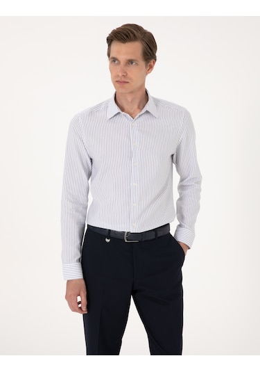 Pierre Cardin Erkek Mavi Gömlek Desenli 50307135-vr036 Mavi