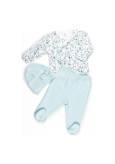 Kız Bebek Mint Yeşil 3'lü Hastane Çıkışı Açık Bej