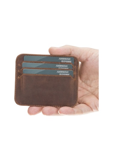 Toyigoo Toyigoo Pedro Slim Deri Kartlık G2 Antik Kahve