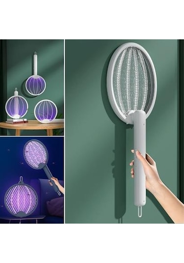 Asılabilen Ve Masaüstü Olabilen 2w Sinek Öldürücü Mor Işıklı Raket