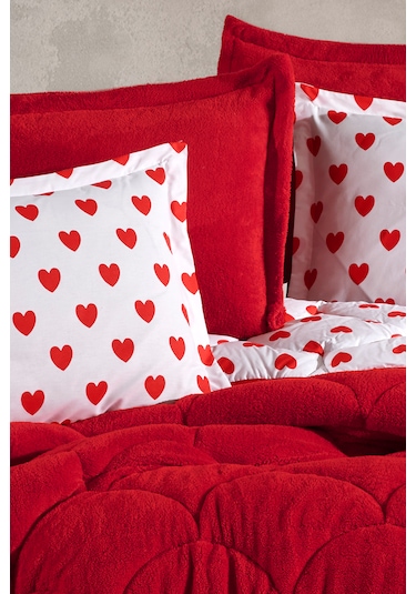 Nordqueen Wellsoft Çift Kişilik Uyku Seti Çift Taraflı Amor Beyaz