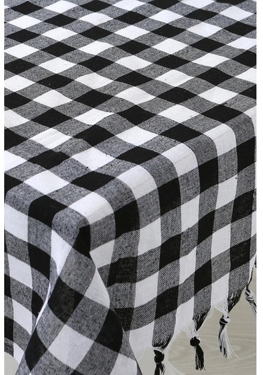 Çok Amaçlı Piknik Masa Örtüsü Sofra Bezi Siyah 150x150