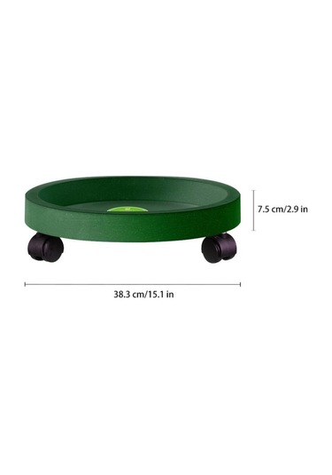 Evrensel Yuvarlak Tekerlekler Pot Tepsi Kolay Hareketli Bitki Pot Tepsi Bahçe Plakası Plastik Stand Beyaz