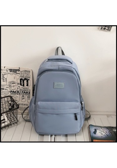 Gençler İçin Şık Ve Dayanıklı Su Geçirmez Sırt Çantası - Lise Ve Üniversite Öğrencilerine Uygun Ergonomik Okul Çantası - Laptop Taşımaya Uygun Pratik Tasarım MAvi
