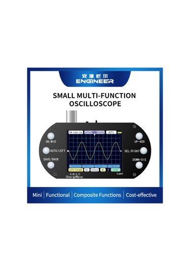 Mufunye Taşınabilir Osiloskop - 500khz Analog Bant Genişliği, 2.5mhz Örnekleme Hızı, 17 Dalga Formu Ölçümü
