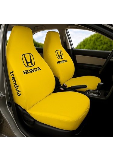 Honda Uyumlu Sarı Renk Penye Kumaş Oto Koltuk Kılıfı Takımı Ön Ve Arka Servis Kılıfı Seti