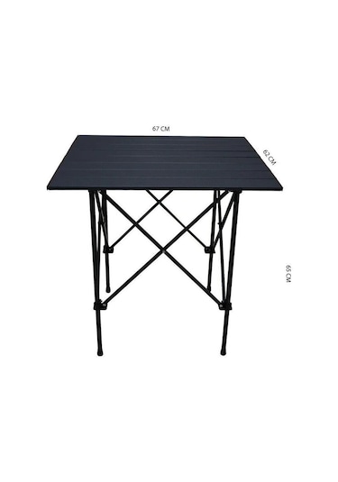 Gray Wolf Alüminyum Deluxe Katlanır Kamp Masası Taşıma Çantalı Alm102 Siyah