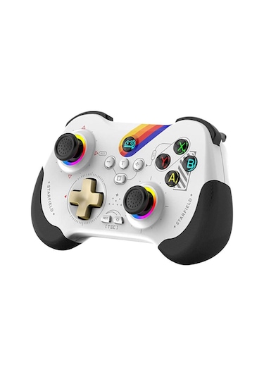 Z01 Pc/ps4/ps3/Apple Uyumlu iOS/switch/android Telefon Tv Tablet Titreşimli Rgb Bluetooth Joystick Gamepad Rainbow