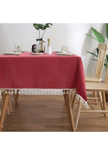 Kırmızı Modern Katı Dikdörtgen Yuvarlak Yemek Masa Örtüsü Dantel Su Geçirmez Masa Örtüsü Kapak Parti Ev Masa Dekorasyonu Kırmızı Modern Katı Dikdörtgen Yuvarlak Yemek Masa Örtüsü Dantel Su Geçirmez Masa Örtüsü Kapak Parti Ev Masa Dekorasyonu